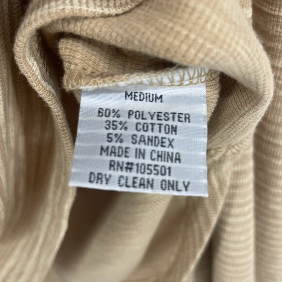 Double D Ranch Size M Trails End Top Long Sleeve Beaded Embellished Tan Western - Picture 11 of 11